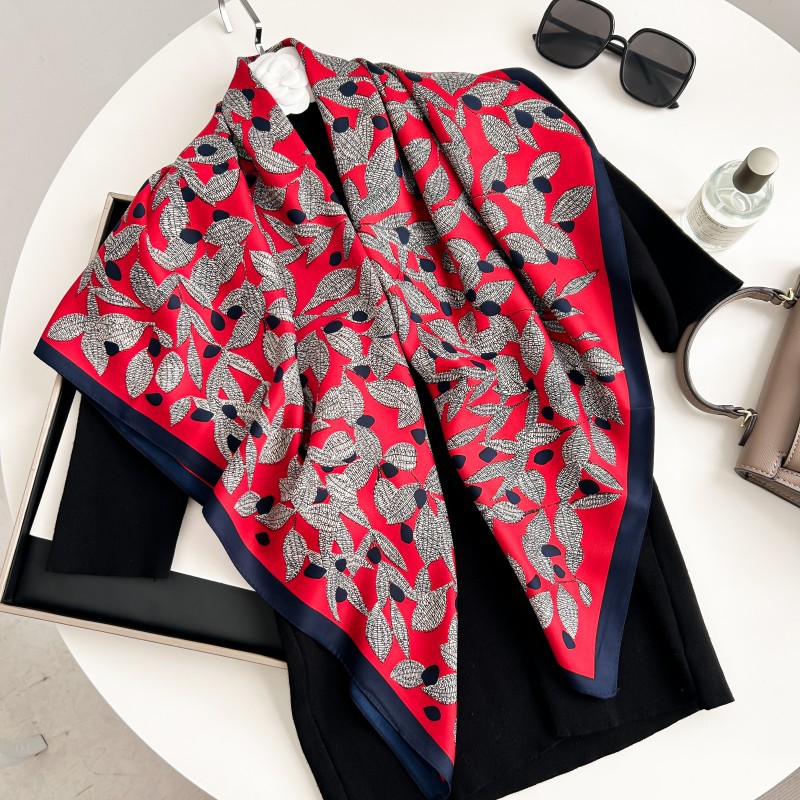 Ascot Neck Scarf - Foulard Quadrato 90cm di Alta Qualità,