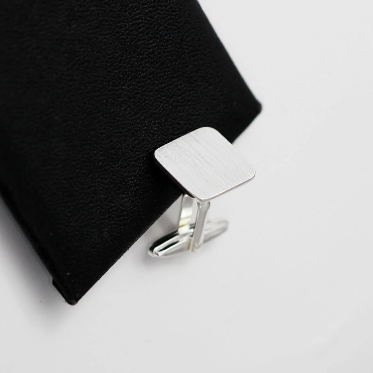 Tie Clip Silver - Beadsnice 2 pezzi Gemelli quadrati in