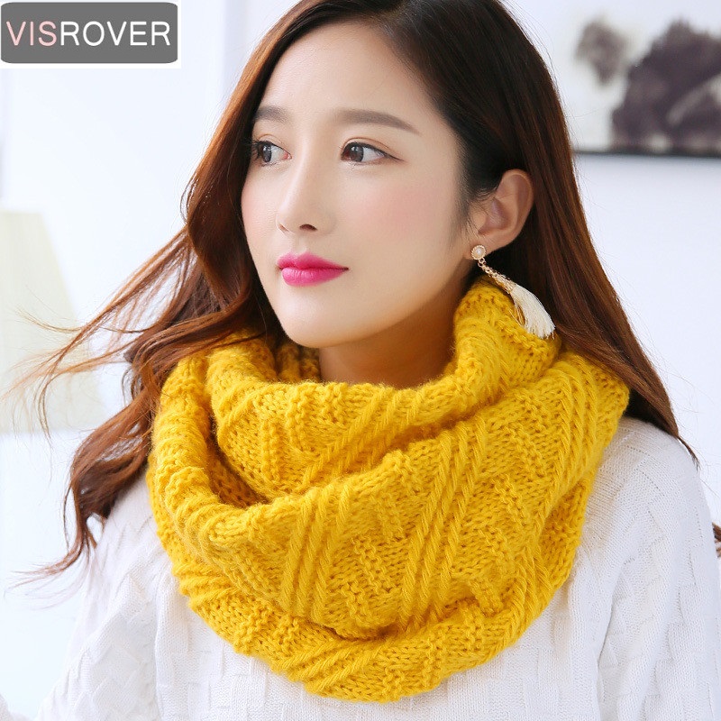 Infinity Scarf Knit - VISROVER Sciarpe colorate Donna Inverno Sciarpa