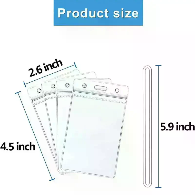 Lanyard Badge Holder - Porta badge identificativi in plastica trasparente