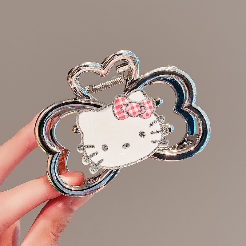 Tie Clip Silver - Clip per Capelli Hello Kitty Kawaii