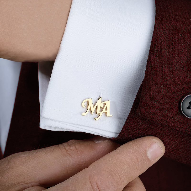Tie Clip Silver - Gemelli personalizzati per uomo Logo personalizzato