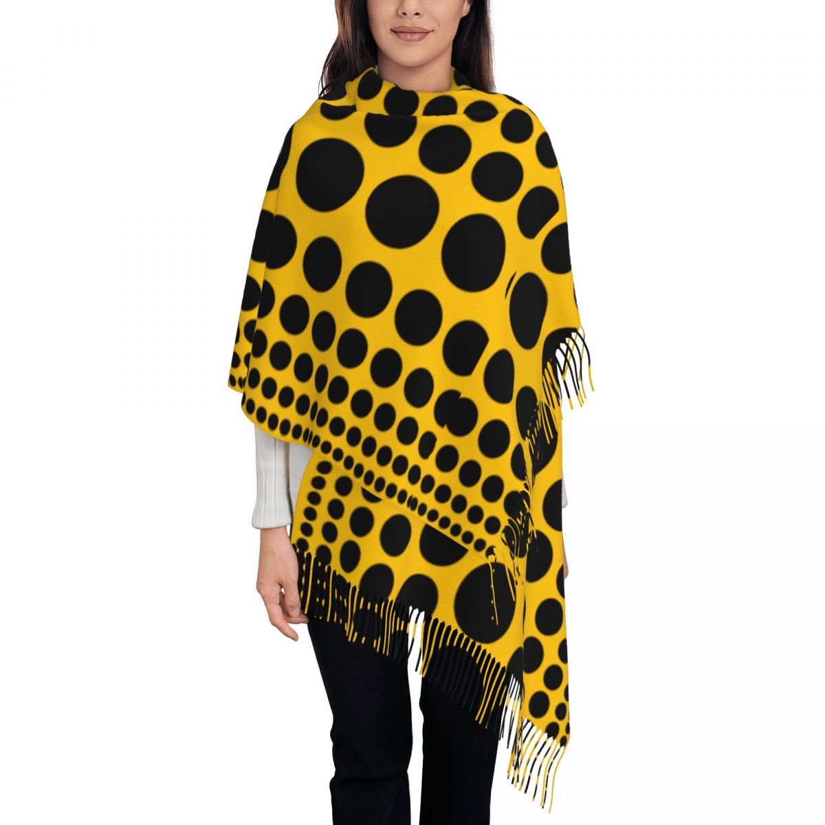 Infinity Scarf Knit - Sciarpa a pois Infinity per donna