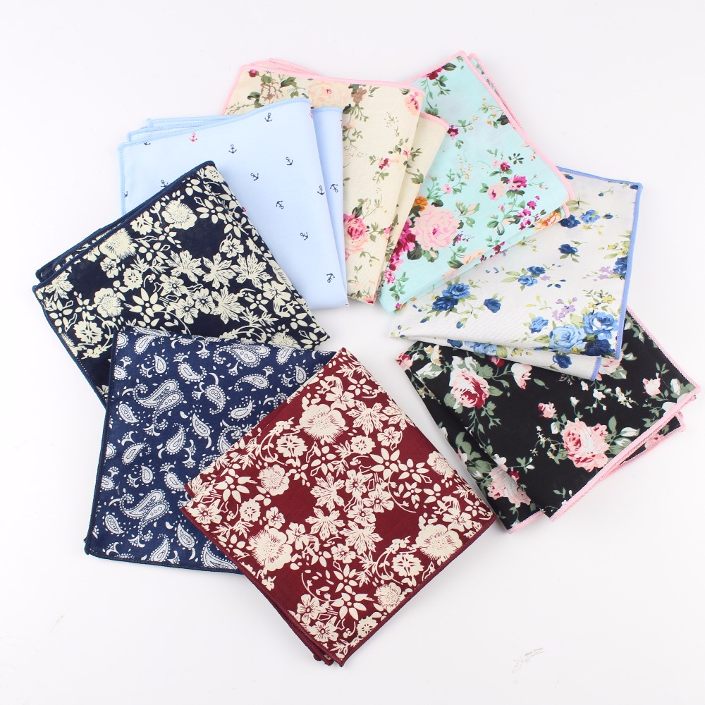 Handkerchief Cotton Men - Paisley Fazzoletti di Cotone Tessuto Floreale