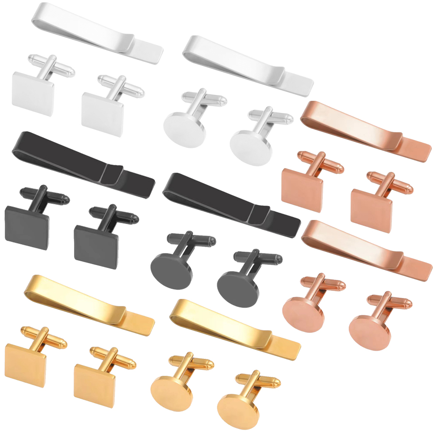 Tie Bar Set Gift - Freeteeme Gemelli di nuova moda e