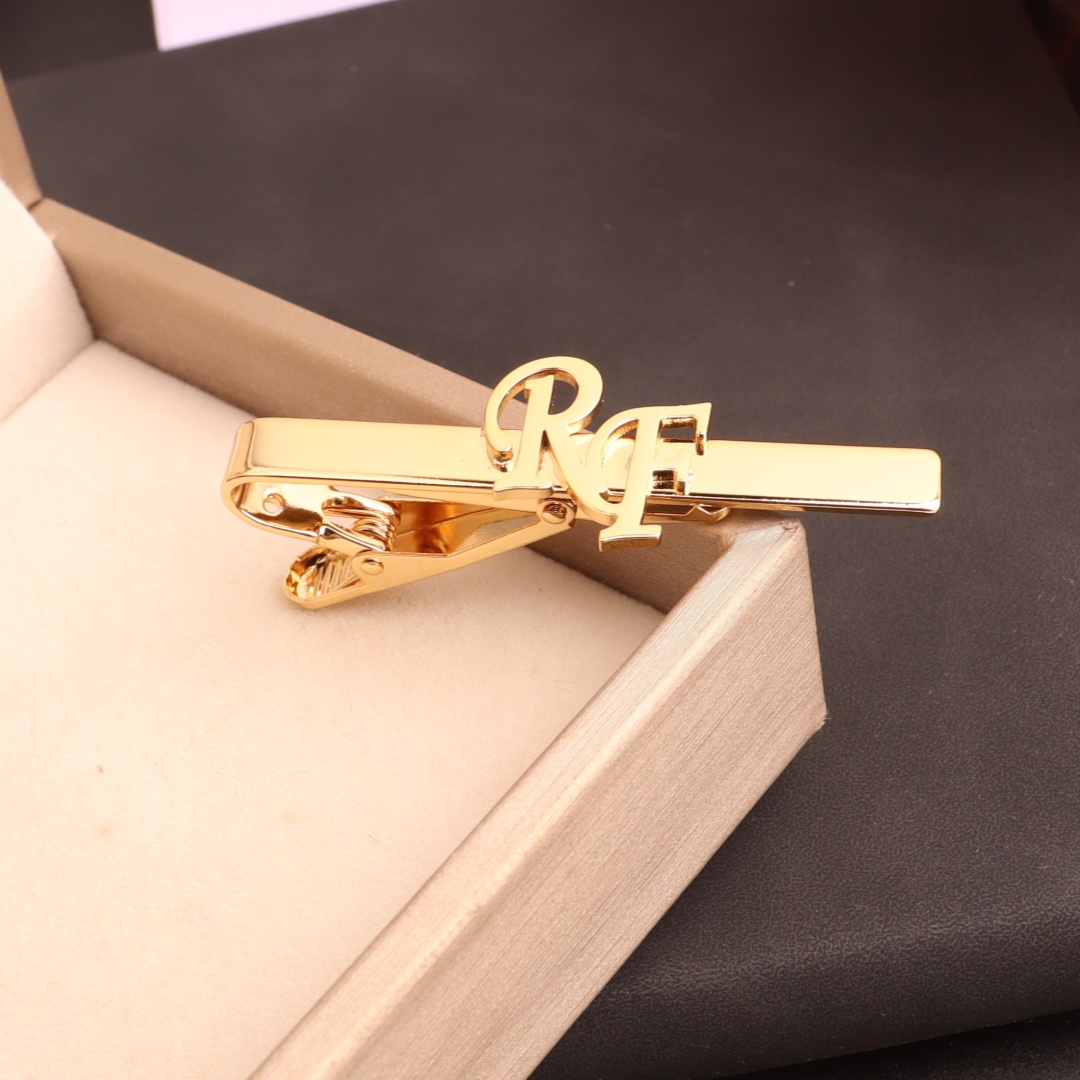Tie Clip Silver - Fermacravatta con iniziali personalizzata per lo