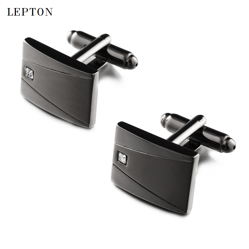 Tie Bar Set Gift - Gemelli neri classici e fermacravatta Set