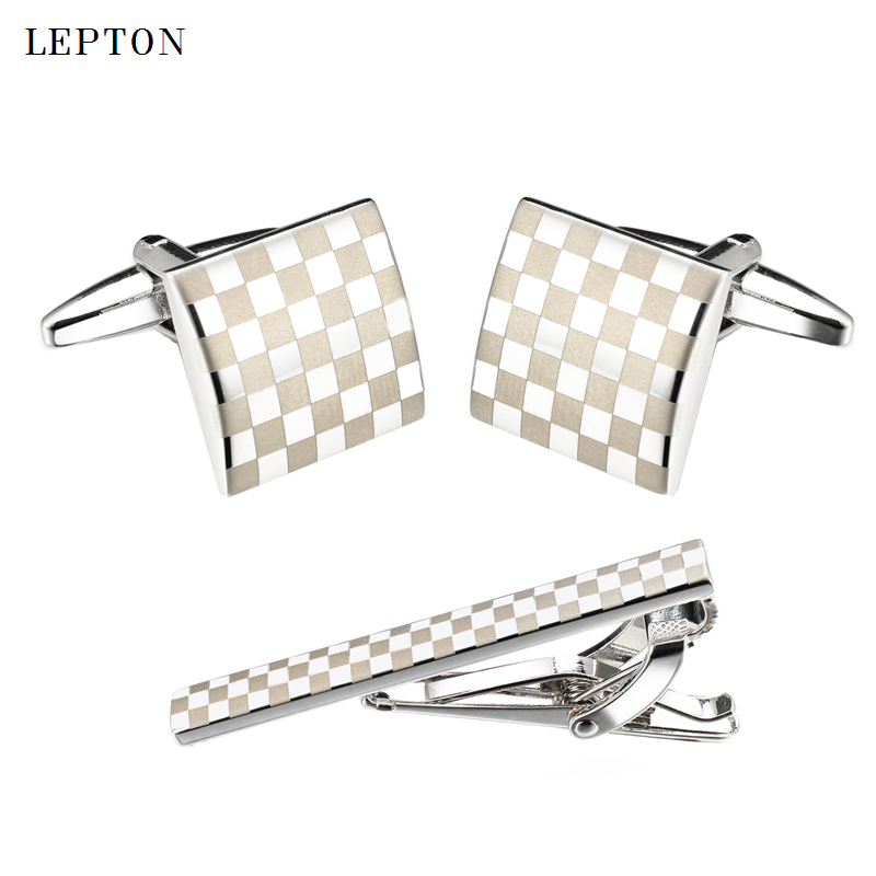 Tie Bar Set Gift - Lepton Classic Piazza Laser Dei Gemelli