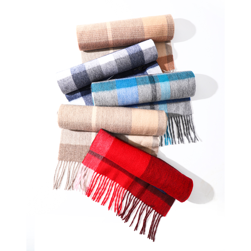 Muffler Men Wool - Sciarpa a reticolo classica calda da