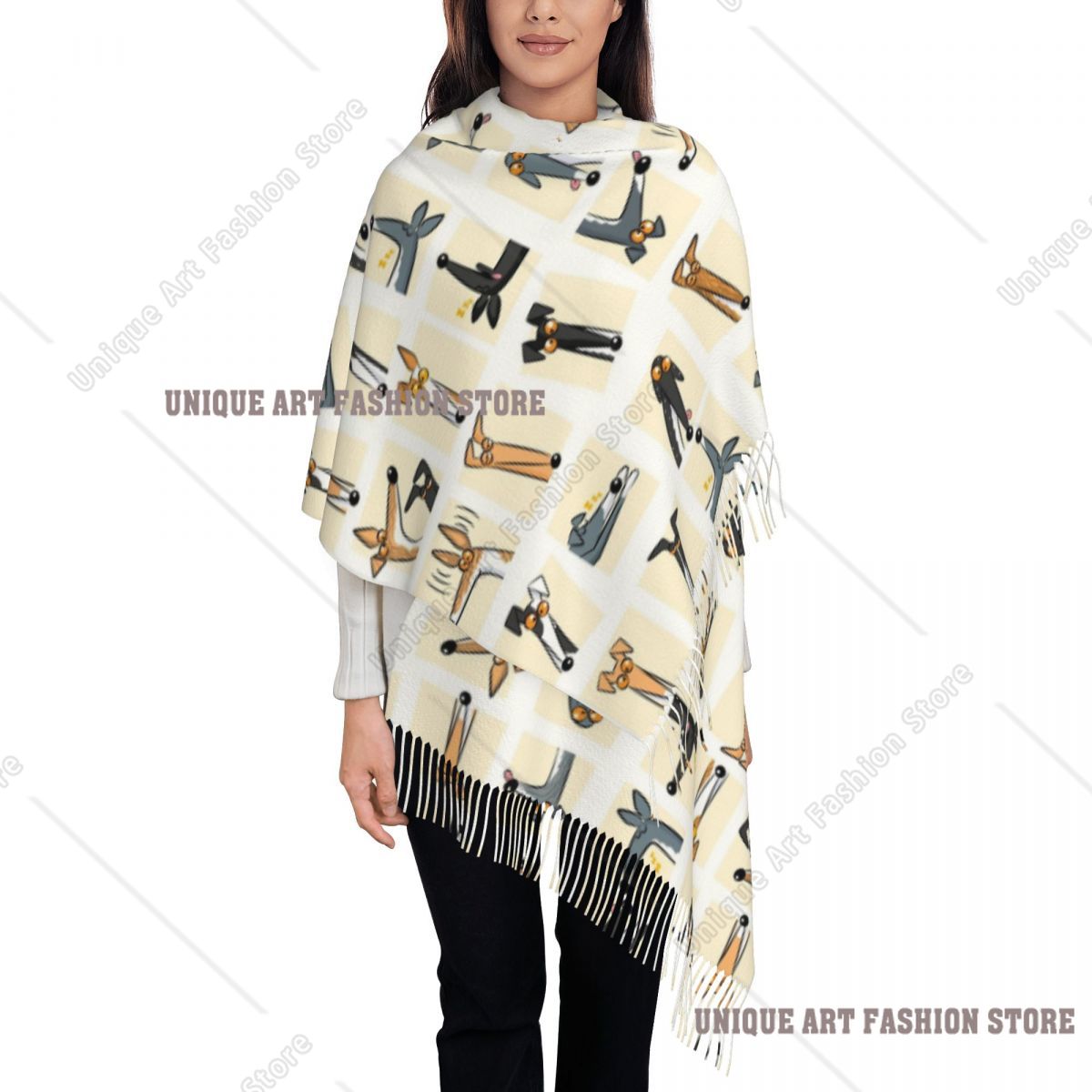 Pashmina Wrap Large - Sciarpa con nappe da donna Heads