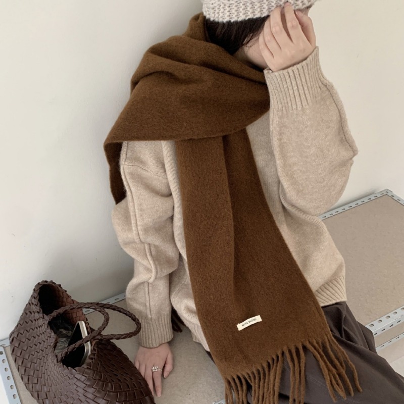 Muffler Men Wool - Versione coreana Chic Sciarpa con nappa