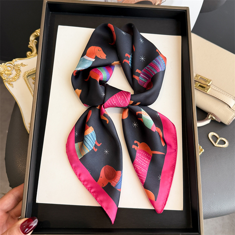 Face Scarf Mask - Foulard Quadrato da Donna Elegante in