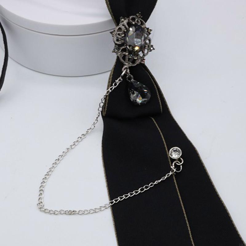 Bow Tie Pre Tied - Cravatta con ciondolo con catena in