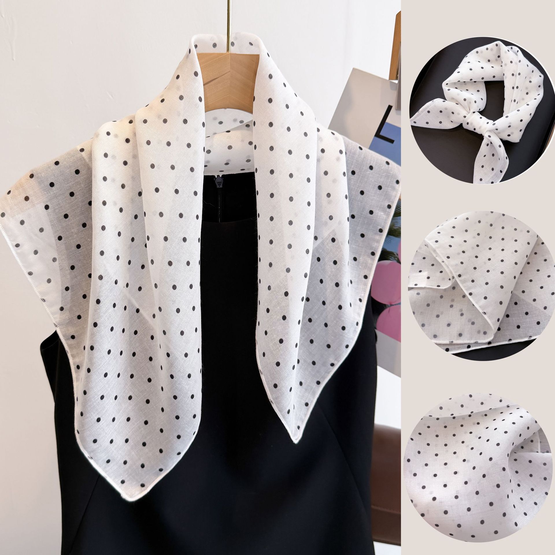 Bandana Cotton - Foulard Quadrato in Cotone e Lino