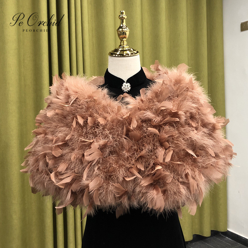 Stole Wedding Shawl - PEORCHID Scialle avvolgente in pelliccia sintetica