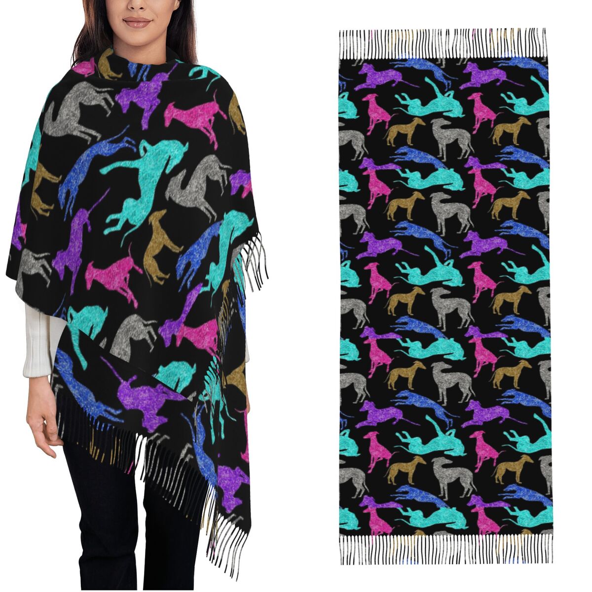 Pashmina Wrap Large - Sciarpa combinata Greyhound Scialli Pashmina caldi