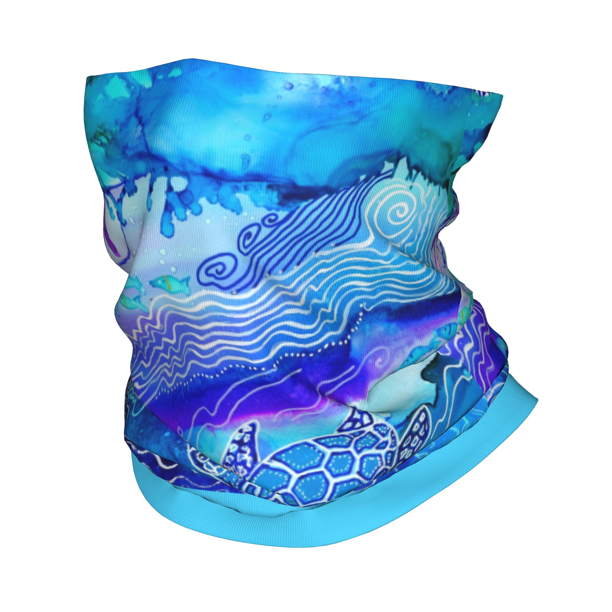 Neck Warmer Tube - Scaldacollo Tubolare Personalizzato con Motivo Tartaruga