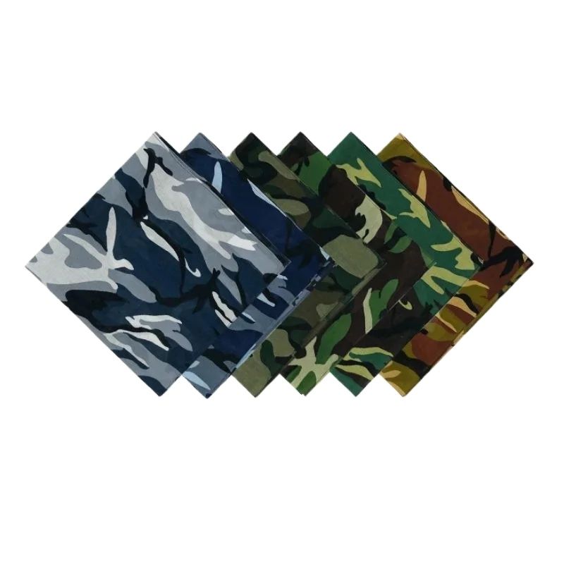 Face Scarf Mask - 53x53cm Outdoor Camouflage Bandana Street Hip-hop