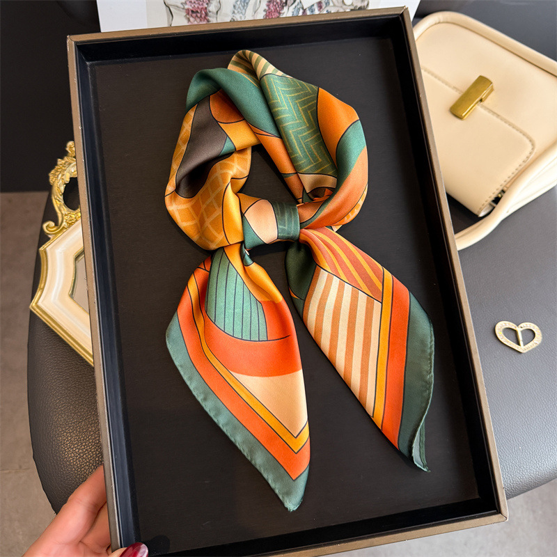 Ascot Neck Scarf - 2026 Nuova Geometria Stampa Sciarpe Quadrate