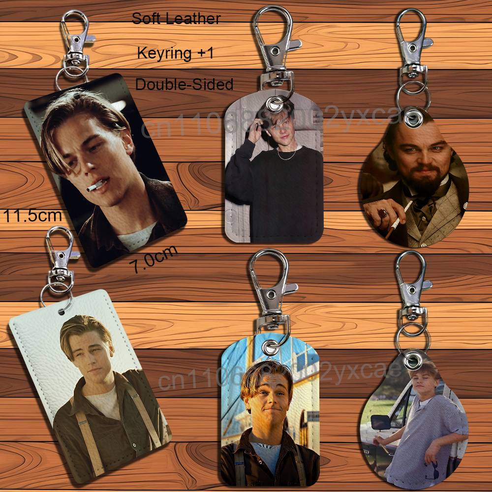 Lanyard Badge Holder - Portachiavi in Pelle Leonardo DiCaprio con