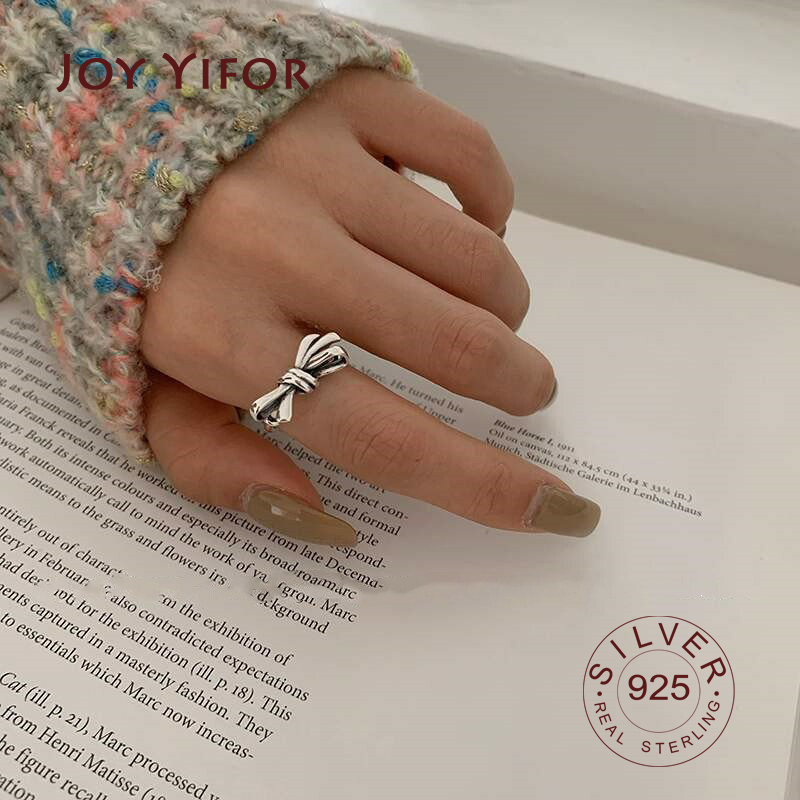 Tie Clip Silver - Anelli regolabili con fiocco geometrico in