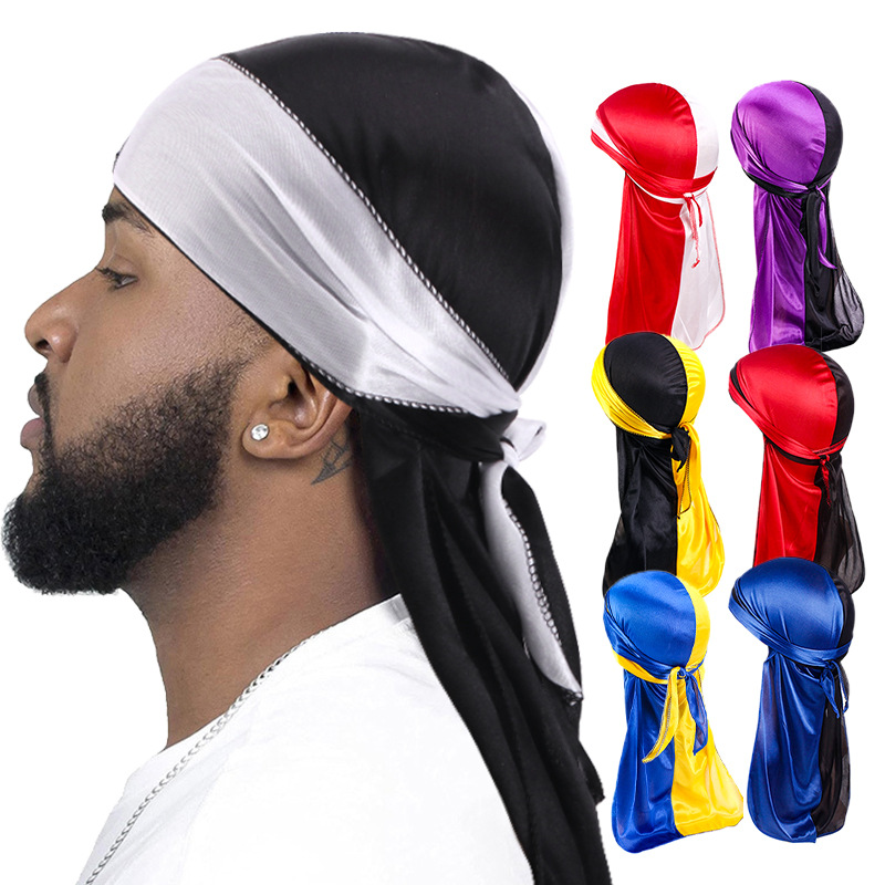 Bandana Doo Rag - Nuovo setoso Durag coda lunga copricapo