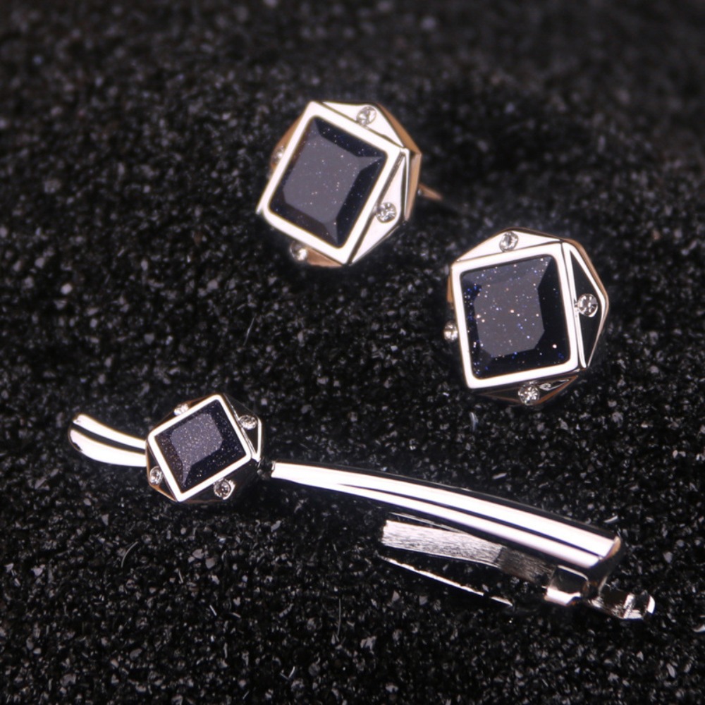 Tie Bar Set Gift - Set di Fermacravatta e Gemelli da