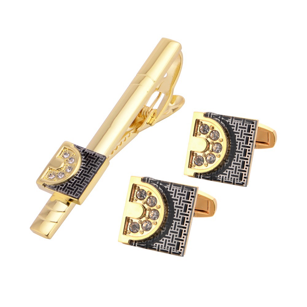 Tie Bar Set Gift - Set di Gemelli e Fermacravatta Color