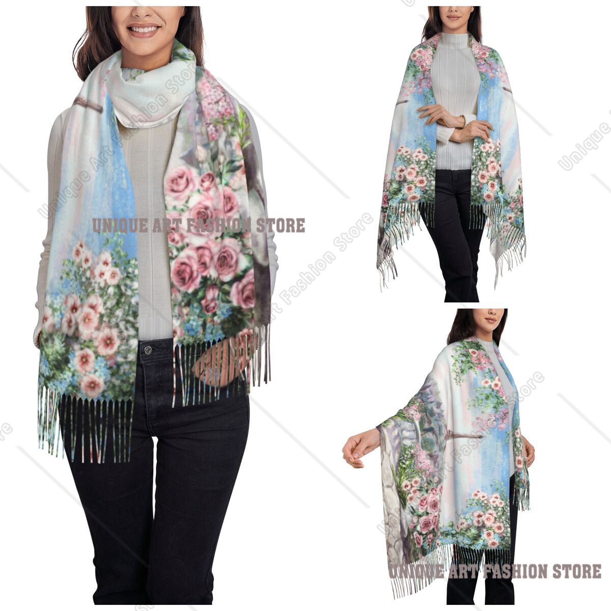 Pittura a olio Francia Parigi  - Pashmina Wrap Large recensione e prezzo