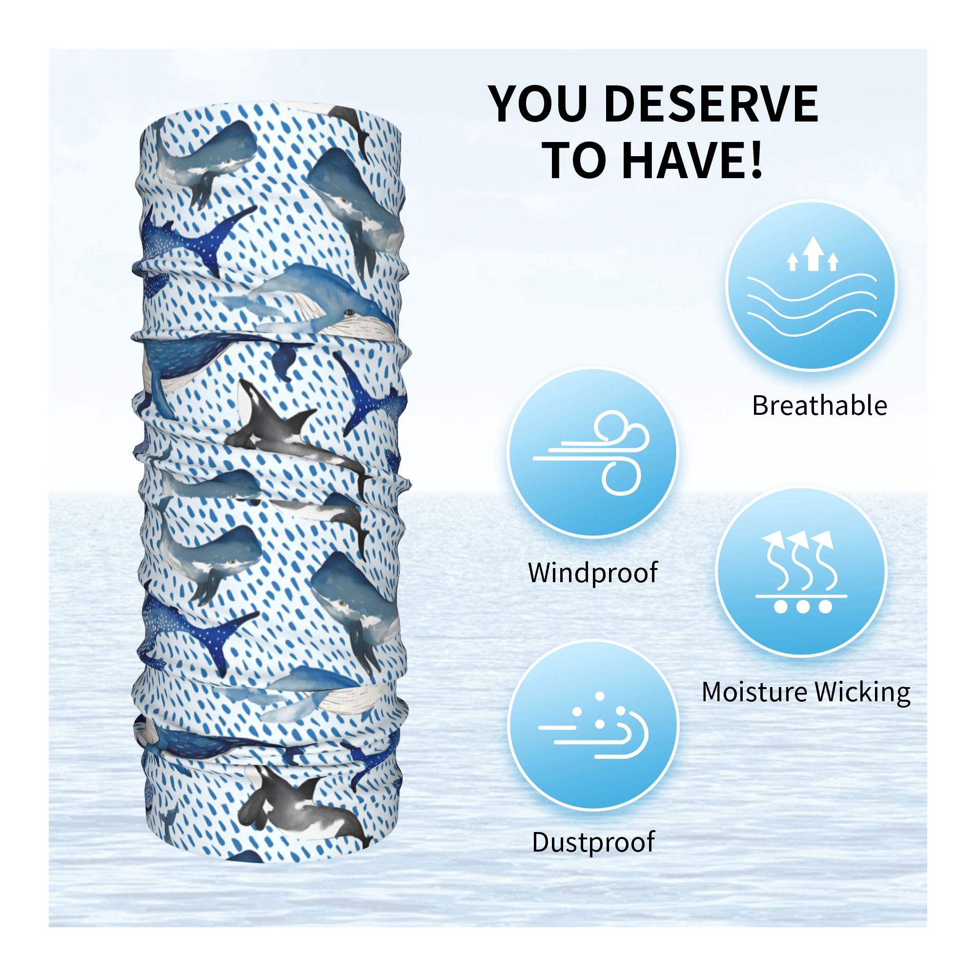Personalizzato Blu Acquerello  - Neck Warmer Tube recensione e prezzo
