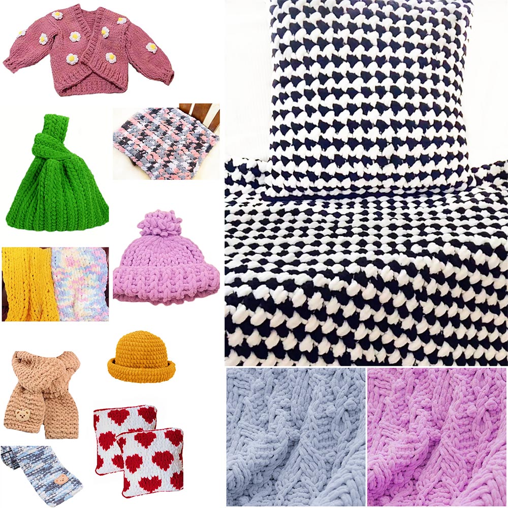 Filato ciniglia voluminoso e m - Woven Scarf Blanket recensione e prezzo