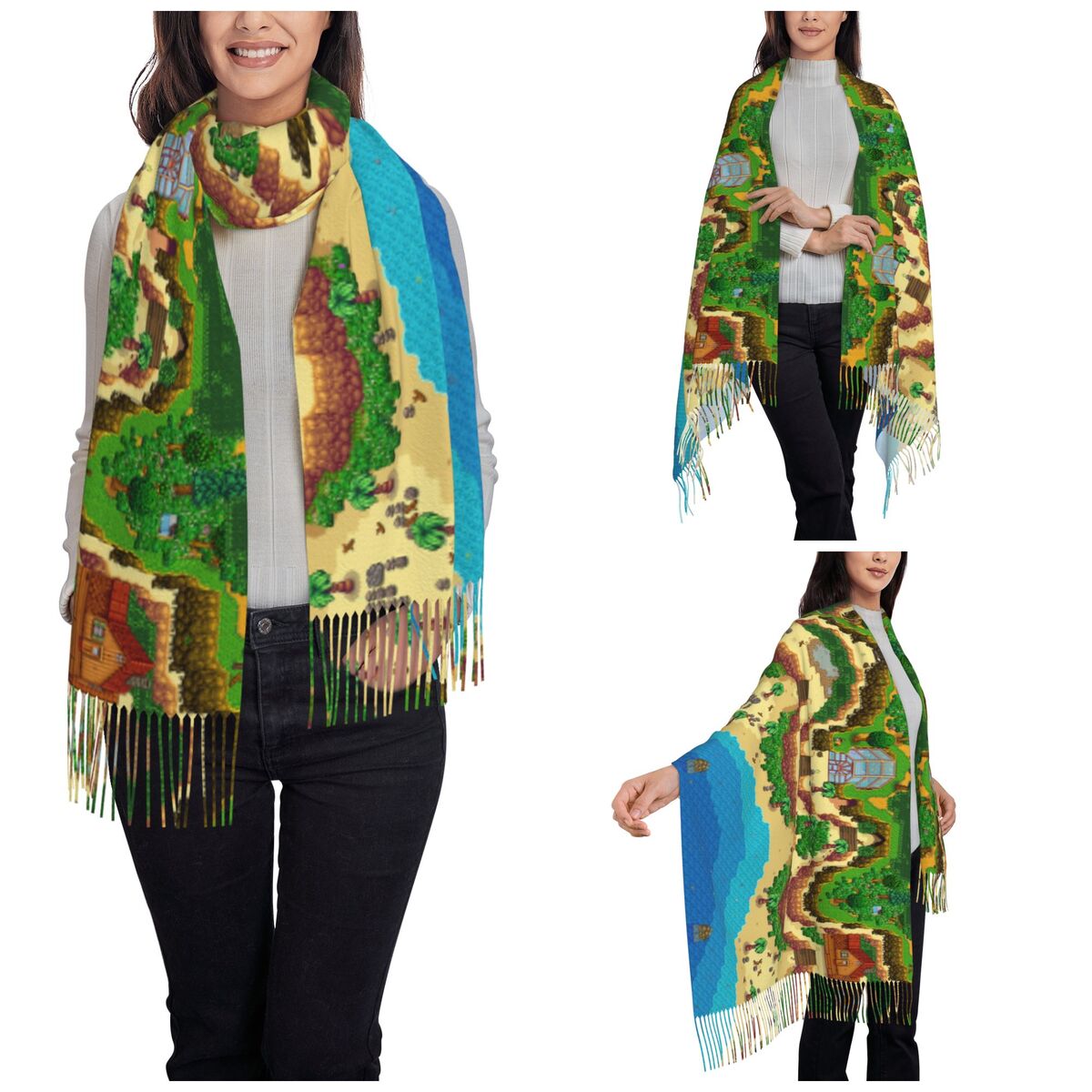 Sciarpa con mappa Stardew Vall - Pashmina Wrap Large recensione e prezzo
