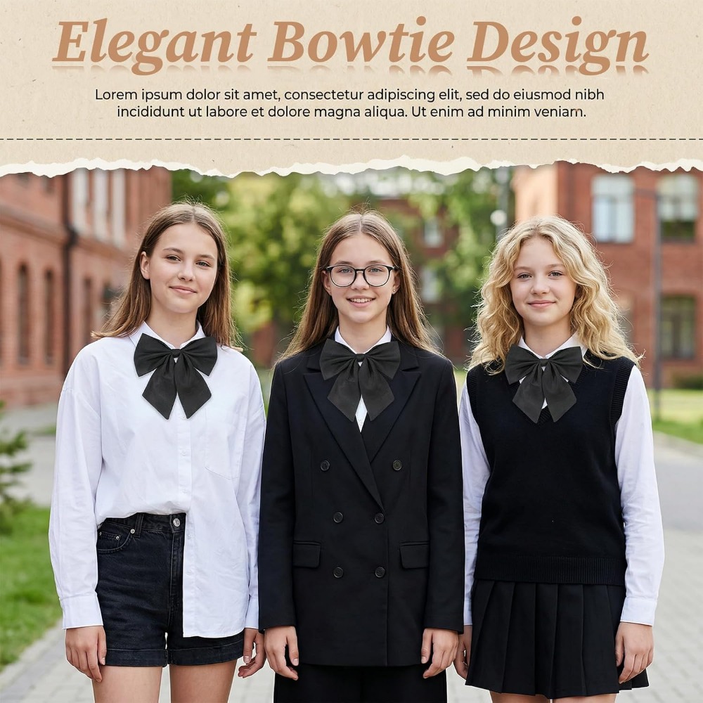 Papillon Neri da Donna, Grandi - Bow Tie Pre Tied recensione e prezzo