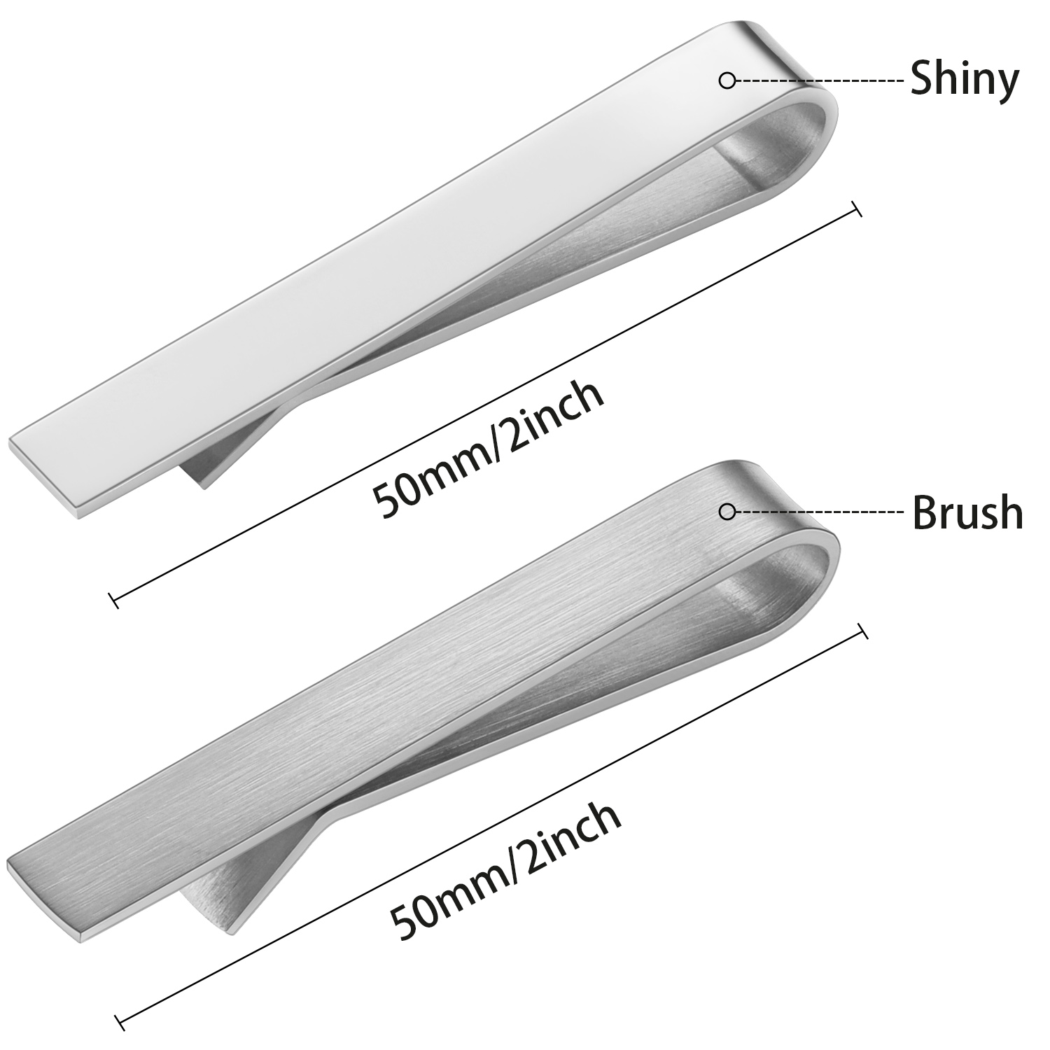 HAWSON 2 in shiny e brushTie C - Tie Bar Set Gift recensione e prezzo