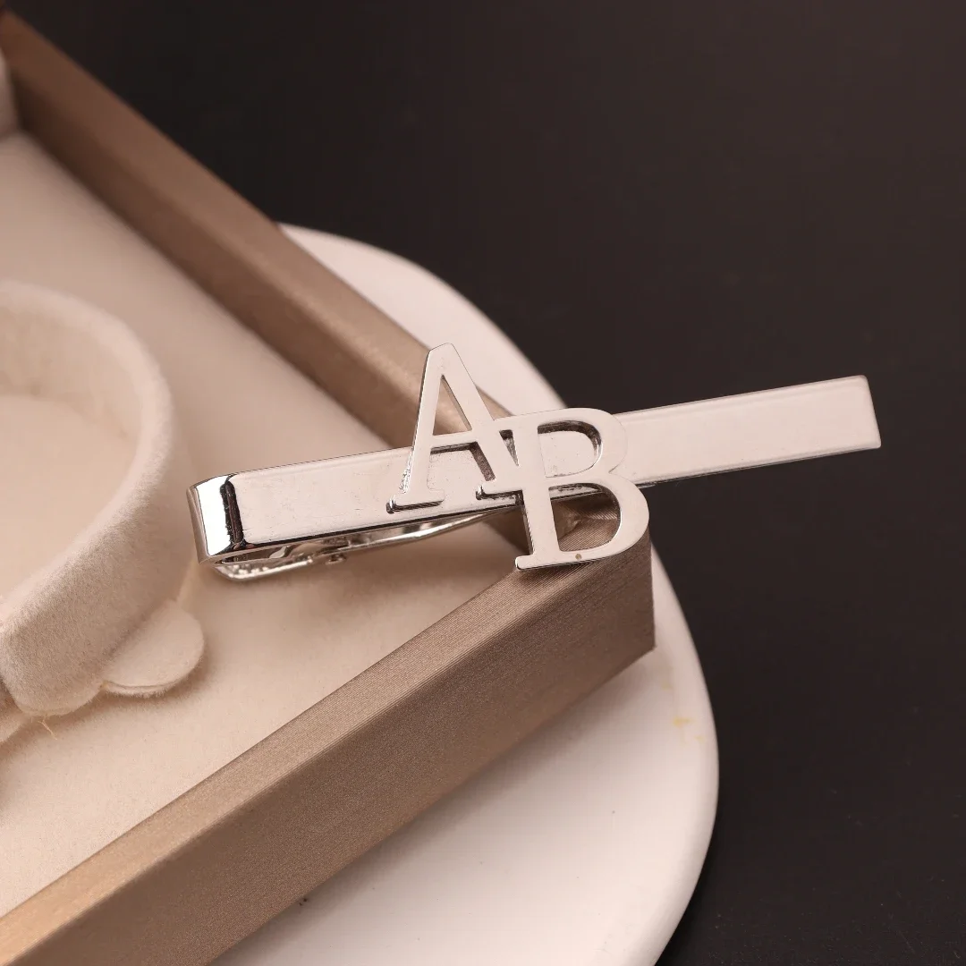 Fermacravatta con iniziali per - Tie Clip Silver recensione e prezzo