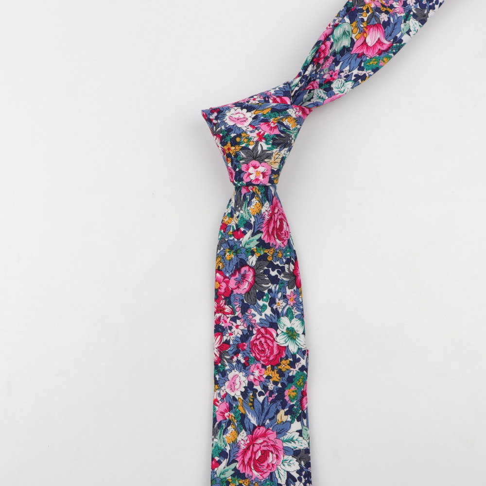 Cravatta a fiori in cotone Cra - Skinny Tie Men recensione e prezzo