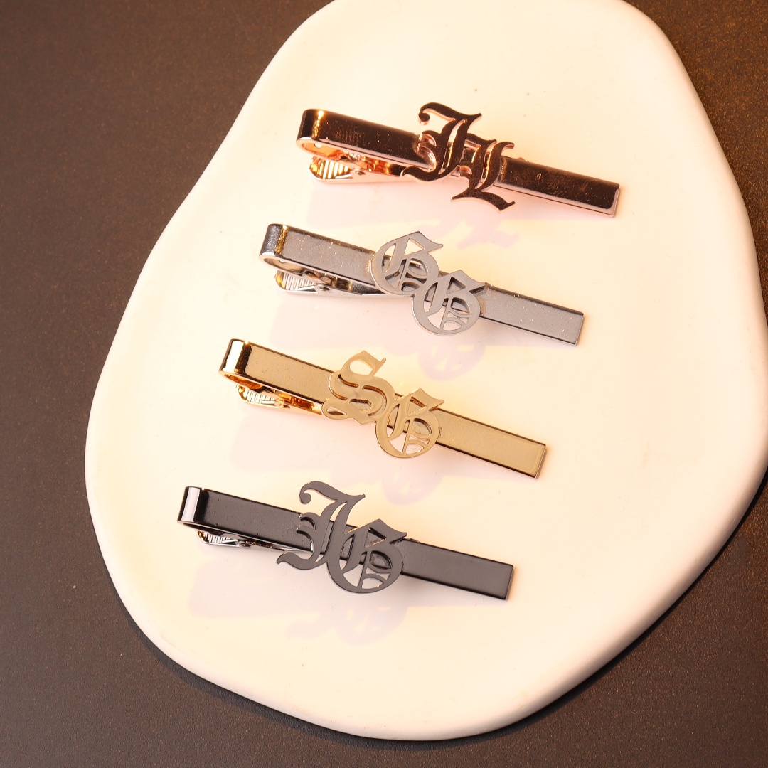Fermacravatta con iniziali con - Tie Clip Silver recensione e prezzo