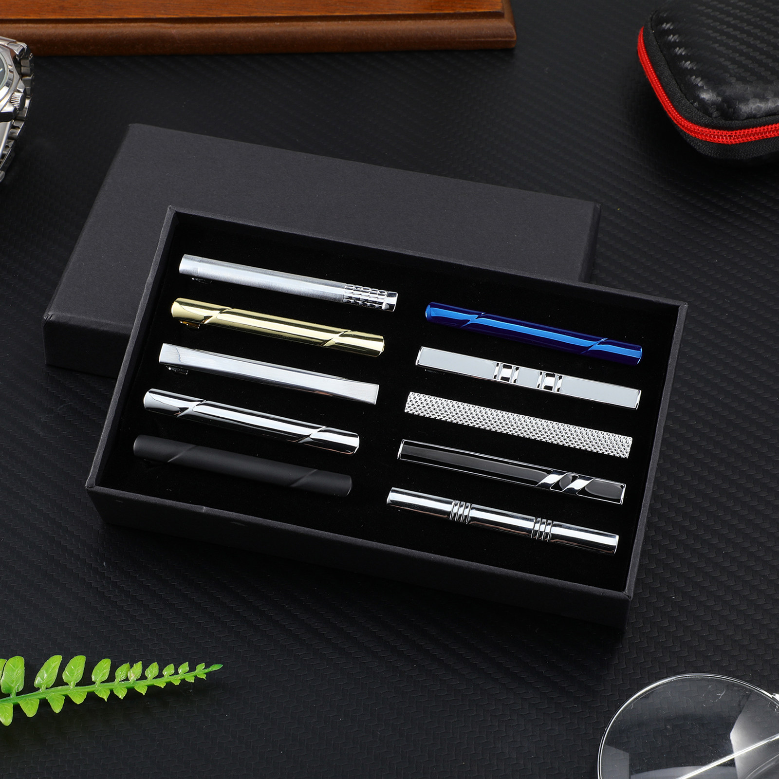 Set di 10 Fermacravatte Classi - Tie Bar Set Gift recensione e prezzo
