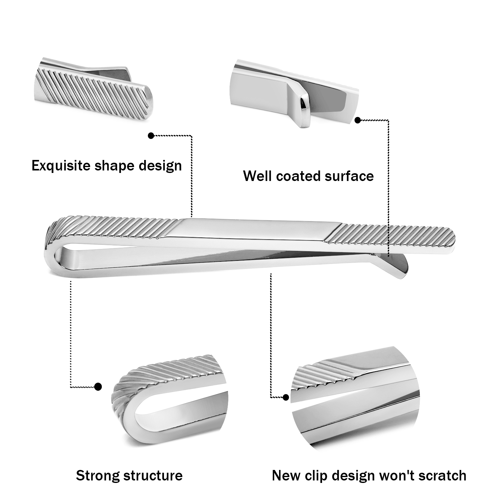 TAIGRAMA Fermacravatta da 2,5  - Tie Bar Set Gift recensione e prezzo