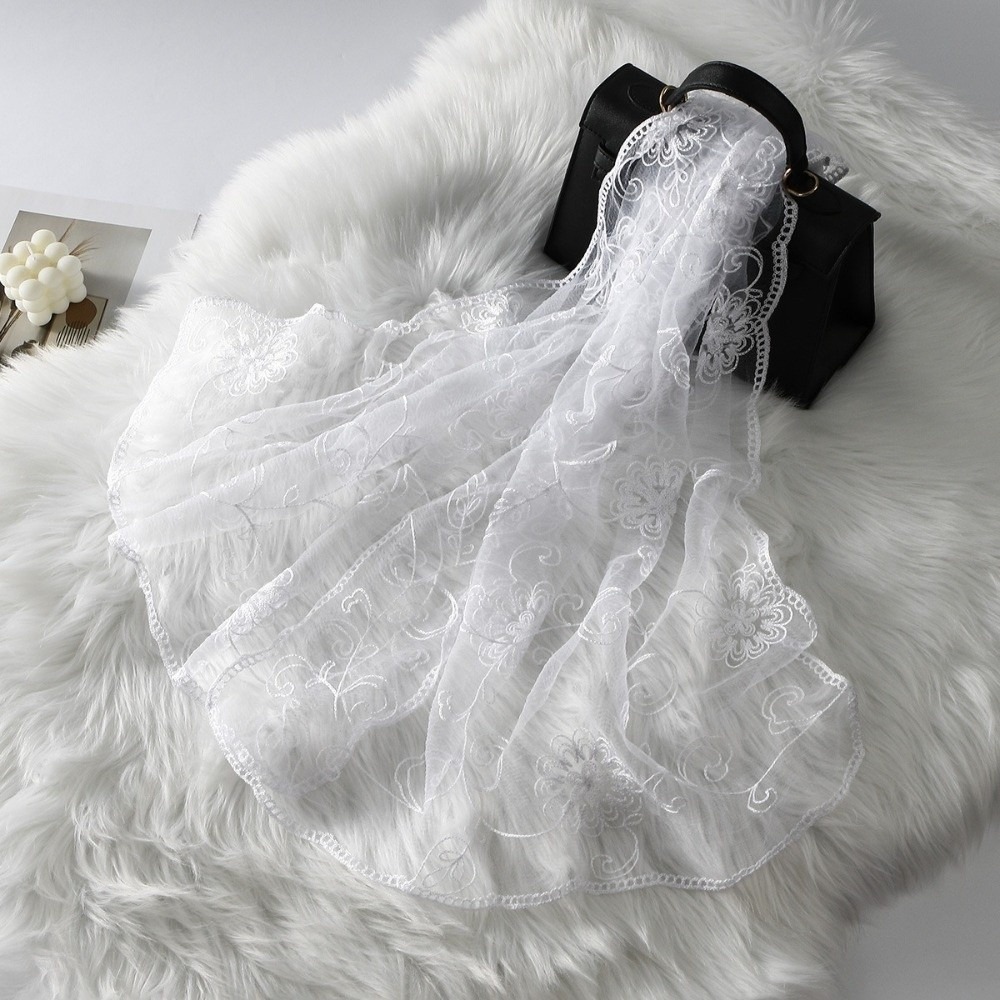 Sciarpa in pizzo ricamata flor - Stole Wedding Shawl recensione e prezzo